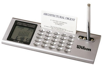 Howard Miller Versatile Executive Desk Calculator & World Time Clocks # 645-482 