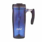 Vacuum Insulated King size Travel Tumbler with Rubber Grip by Thermos - 16oz Transparent Blue CPC1000BL