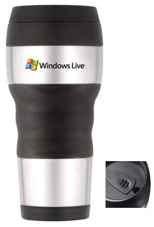 ThermoCafe by Thermos Blue Travel Tumbler with Grip - 16 oz.