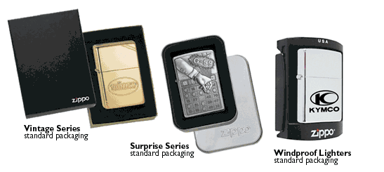 Standard Packaging for Surprise Series, Vintage Series and Zippo Windproof Lighters