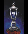 Crescendo Trophy Cup Mouth Blown Crystal