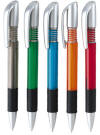 Translucent colored ballpoint pen with spring accordion designed plunger Ballpen with your logo imprinted