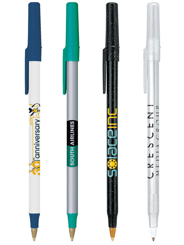 Bic Roundstic Pens Custom Imprinted Logo Promotional Pen