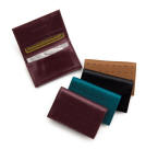 AC126-x - Card Case Black / Brown / Teal / Toffee Foldover Card Case