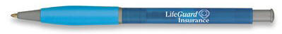 Paper Mate Dynagrip+ Translucent Blueberry Barrel/Grey Trim/Blueberry Grip Ball Pen